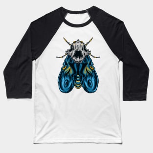 Moth skull illustration Baseball T-Shirt